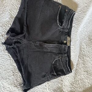 Abercrombie & Fitch Gray High Rise Denim Shorts